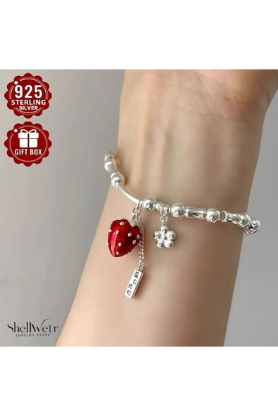 Berry Bliss 925 Ayar Gümüş Bileklik Sevgililer günü , annenize verilecek en güzel gümüş hediyesi - 1