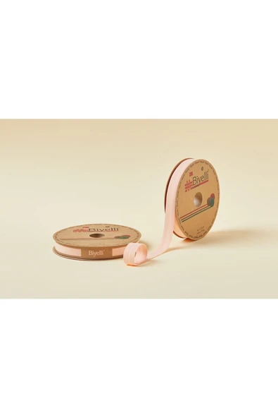 Biye Koton Katlı D45 Somon 2 cm 25 Metre %65 Koton %35 Polyester ürün görseli