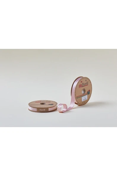Biye Saten Katlı 087 Pudra 2 cm 25 Metre %100 Polyester ürün görseli