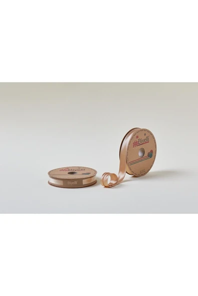 Biye Saten Katlı 080 Koyu Bej 2 cm 25 Metre %100 Polyester ürün görseli