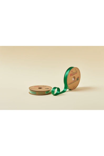 Biye Saten Katlı 093 Koyu Yeşil 2 cm 25 Metre %100 Polyester ürün görseli