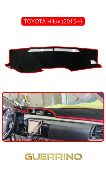 TOYOTA Hilux (2015+)TORPİDO KORUMA KILIFI KIRMIZI KENAR ürün görseli 1