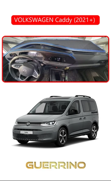 VOLKSWAGEN Caddy (2021+) TORPİDO KORUMA KILIFI KIRMIZI KENAR ürün görseli 1