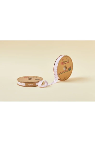 Biye Puanlı Katlı B02 Pembe 2 cm 25 Metre %65 Koton %35 Polyester ürün görseli