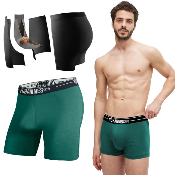 Yohannes Club, Erkek Özel Seperatörlü Pamuklu Boxer, Renk Seçenekli, Tekli Paket - Resim 7