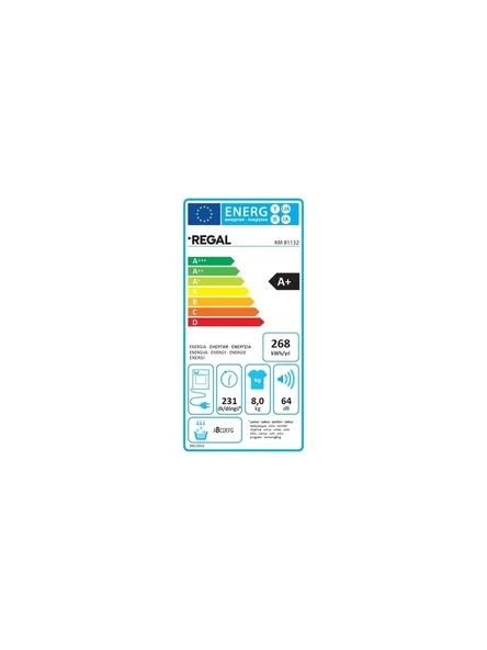Regal KM 81132 8 kg Çamaşır Kurutma Makinesi - 2