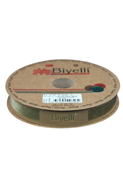 Biye Simli Katlı Ta 2 cm 25 Metre %50 Simli % 50 Polyester ürün görseli