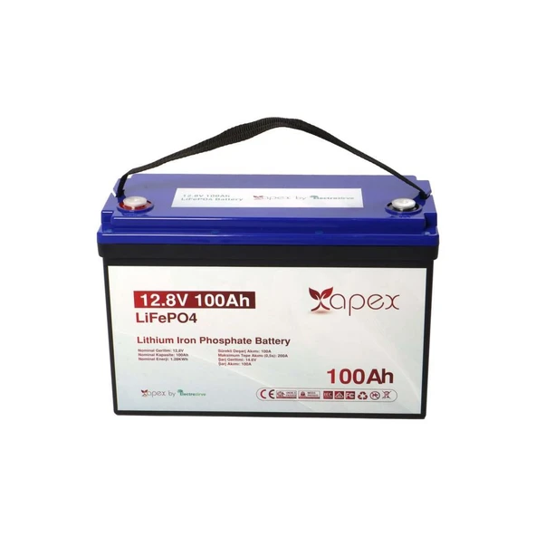 Apex 12.8V 100Ah LiFePO4 Lityum Akü ürün görseli 1