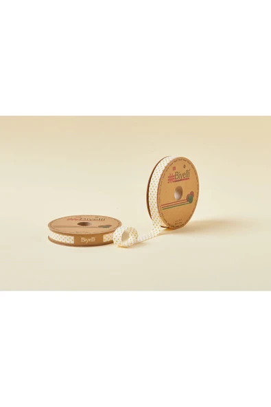 Biye Puanlı Katlı B04 Sarı 2 cm 25 Metre %65 Koton %35 Polyester ürün görseli