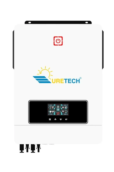 URETECH 10.2KVA 10.2KW 10200 WATT Tam Sinüs Akıllı Mppt 160A (55-450vdc) İnverter 48Vdc-220VAC 11kw İnvertör ürün görseli 1