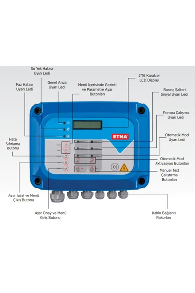 Çift Pompa (HİDROFOR,DALGIÇ) Için Monofaze Kontrol Panosu: Hydropan2d-aps (220V/50HZ) - Resim 4