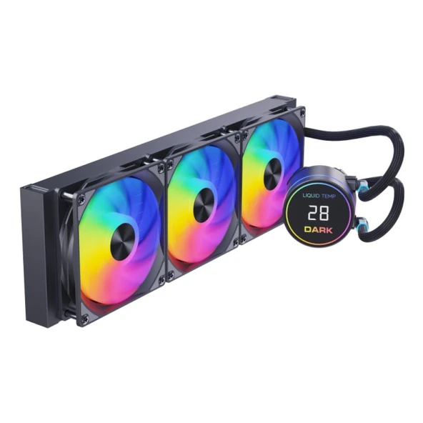 Dark Freezer W362 2025 Edition ARGB 360mm AM5/1851P Siyah İşlemci Sıvı Soğutucu - Resim 2