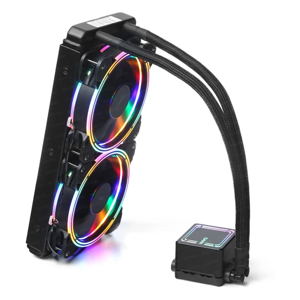 Dark AquaForce W246 RGB 240mm AM5/1700P Siyah İşlemci Sıvı Soğutucu - Resim 2