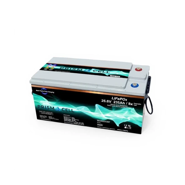 25.6V 235Ah LiFePO4 Akü – Turbo Fast Charging Özellikli Karavan, Marin ve Solar Yaşam Aküsü - 1