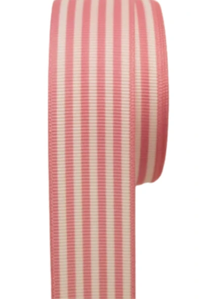 Tafta Çizgi Desen Kurdele 25 mm Pudra 2 Metre ürün görseli