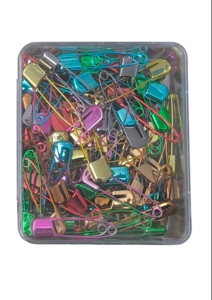 Çengelli İğne Kilitli Bebe Renkli Büyük 100 Adet ürün görseli