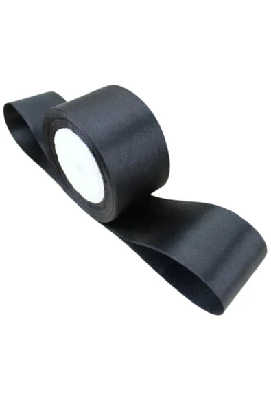 Saten Kurdele 6 cm Siyah 5 Metre ürün görseli