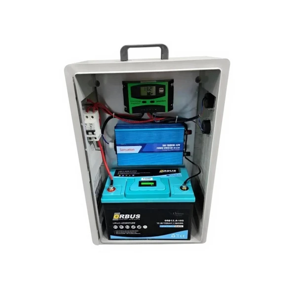 Lityum Güneş Enerji Paketi – 280W Panel 100Ah LiFePO4 Akü 1000W İnverterli Solar Sistem ürün görseli 1