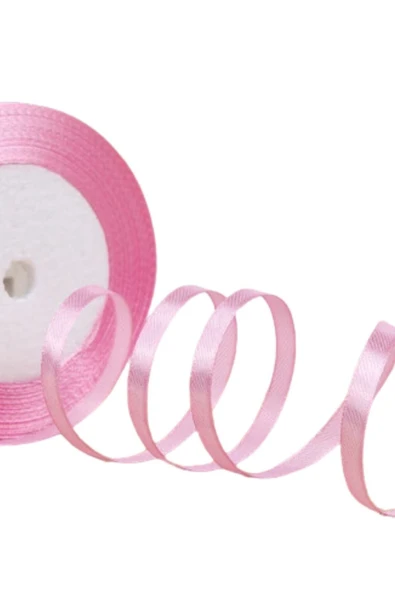 Saten Kurdele 3 mm Pembe 10 Metre ürün görseli