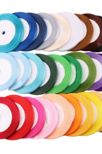 Saten Kurdele 6 mm Mint 10 Metre - Resim 2