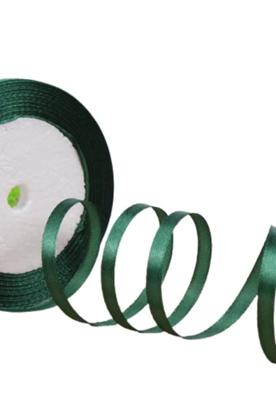 Saten Kurdele 2 cm 10 Metre Koyu Yeşil ürün görseli