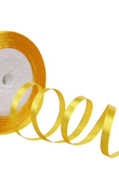 Saten Kurdele 2 cm 10 Metre Hardal ürün görseli