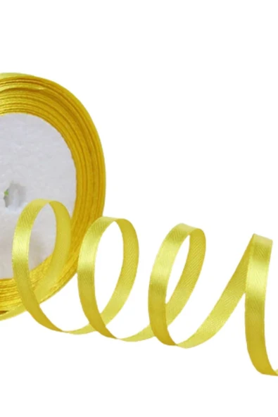 Saten Kurdele 3 cm 10 Metre Sarı ürün görseli