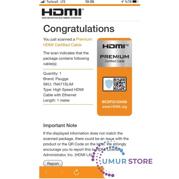 2.0b 4K 60Hz 18GBPS HDMI Kablo - 1m - 3