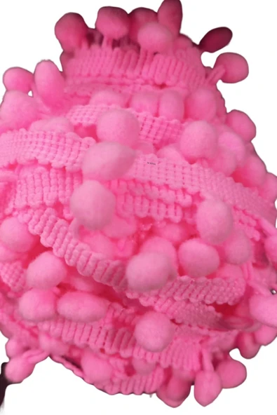 Sıralı Ponpon 1 Metre Pembe ürün görseli