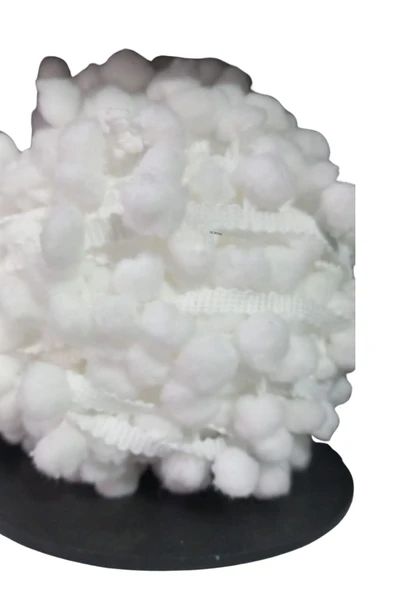 Sıralı Ponpon 1 Metre Beyaz ürün görseli