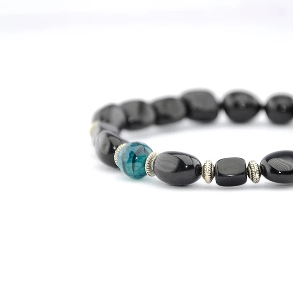 Oltu Taşı ve Tekli Akik Bileklik ürün görseli 1