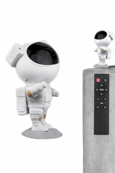 Gece Lambası Astronot Bluetooth Hoparlörlü Galaksi Işık Projektörü - Resim 3