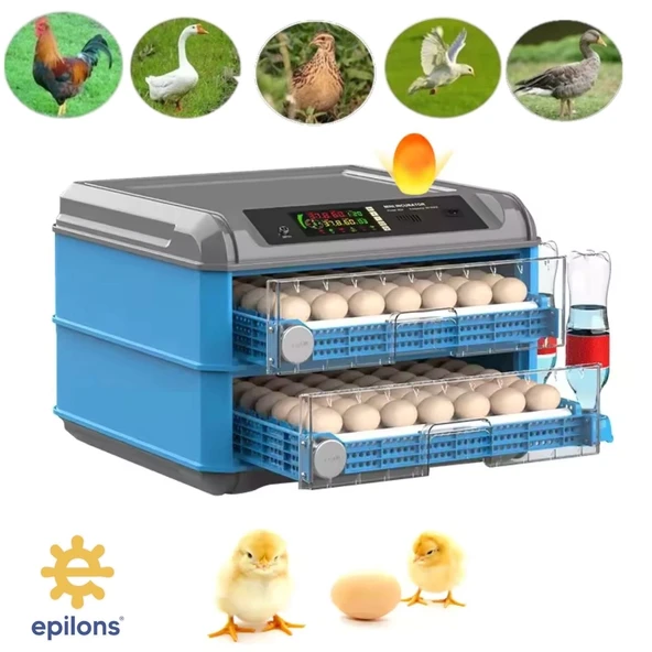 Tam Otomatik 128 Yumurta Kapasiteli Kuluçka Makinesi - Civciv Kaz Hindi Ördek Yetiştiriciliği Wifi Kamera Hediyeli - Resim 2