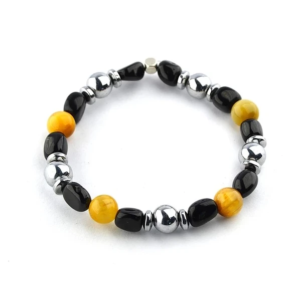 Kaplan Gözü ve  Oltu Taşı Bileklik - Resim 2