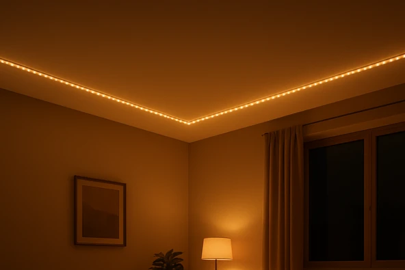 5 Metre CATA CT 4540 İç Mekan 12V 120 Ledli Şerit Led Amber - Resim 2