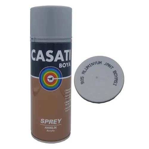 Casati Akrilik Sprey Boya 400 ML S905 Alüminyum Jant Gri