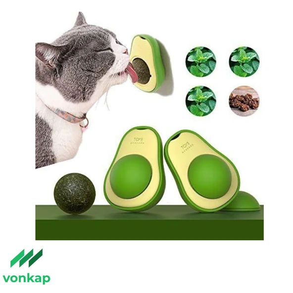 Vonkap Avokado Şeklinde Kedi Yalama Topu Catnıp Otu - Resim 2