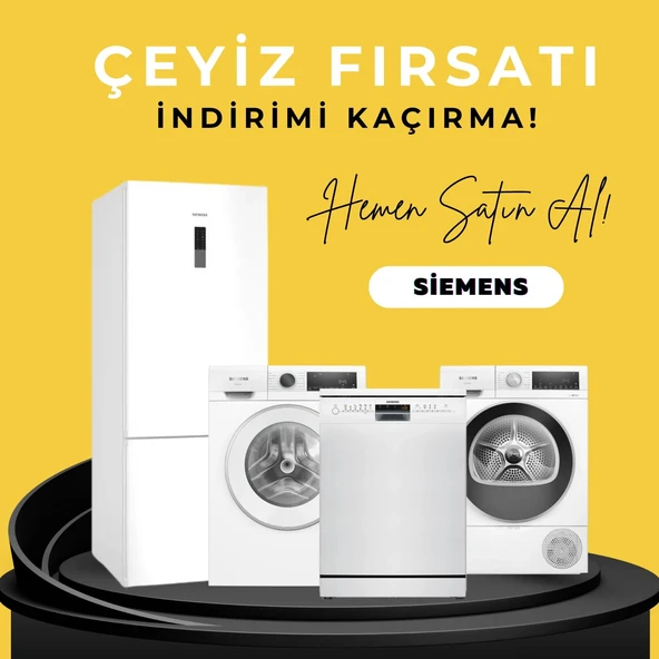 Siemens Beyaz Eşya Çeyiz Seti Beyaz KG55NCWE0N - SN216W00DT - WQ42A201TR - WG42A1X2TR