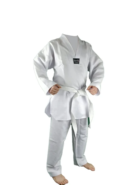 DragonDo 10013 Taekwondo Elbisesi Basic 2.0 Fitilli Beyaz Yaka Tekvondo Dobok - 2