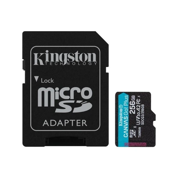 Kingston 256GB Canvas Select Plus Gen3 Micro SDXC 100MB/s A1 Hafıza Kartı, SDCS3/256GB ürün görseli 1