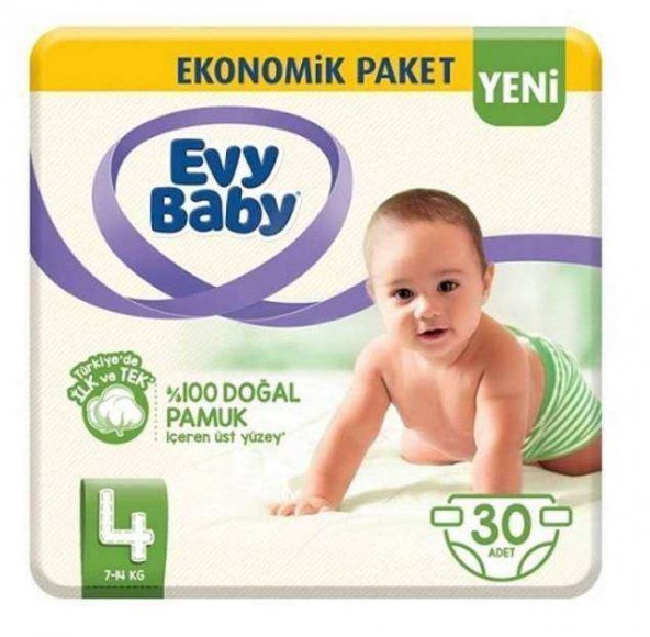 Evy Baby Bebek Bezi 4 Numara Maxi Ekonomik Paket 30 Adet