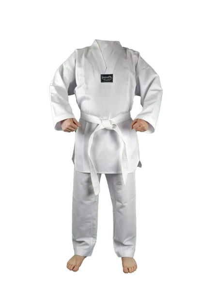 DragonDo 10013 Taekwondo Elbisesi Basic 2.0 Fitilli Beyaz Yaka Tekvondo Dobok - 1