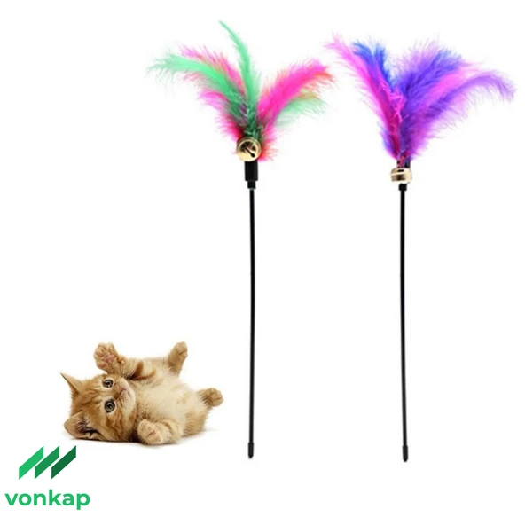Vonkap Evcil Hayvan Çıngıraklı Tüylü Kedi Oyuncağı – Enerjik ve Eğlenceli ürün görseli 1