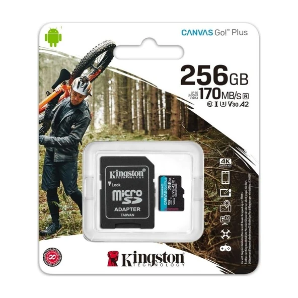 Kingston 256GB Canvas Select Plus Gen3 Micro SDXC 100MB/s A1 Hafıza Kartı, SDCS3/256GB - Resim 2