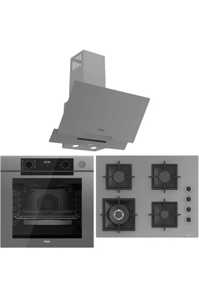 Ferre Fryart Artline Steam Qep64cpr-Sc408-wfa-D065-sa 9 Prog. Dijital Turbo Ank. Set - Gri ürün görseli 1