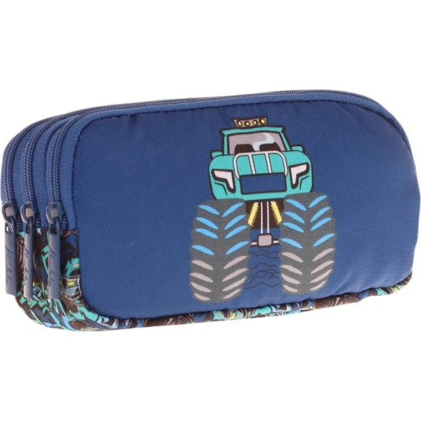 Kaukko Kıds 3 Bölmeli Kalem Çantası (leather Truck)krn-L8261