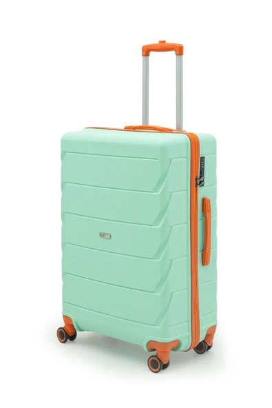 Copella Polipropilen & Kırılmaz 2'li Valiz Seti Büyük & Kabin - Su Yeşili - 2