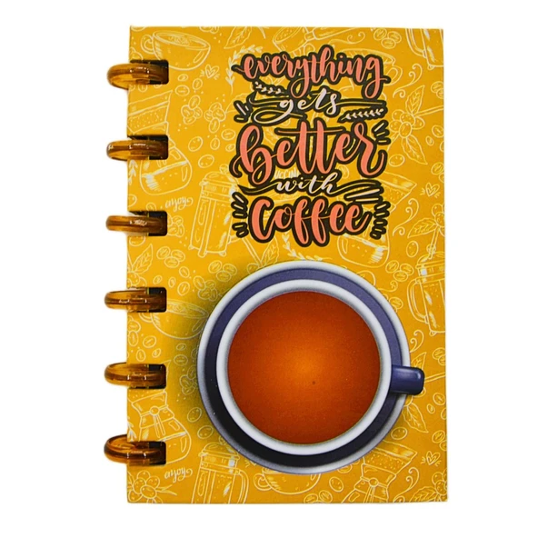 NotYaz A6 100 Yaprak Bloknot Post-It Destekli-Coffie ürün görseli