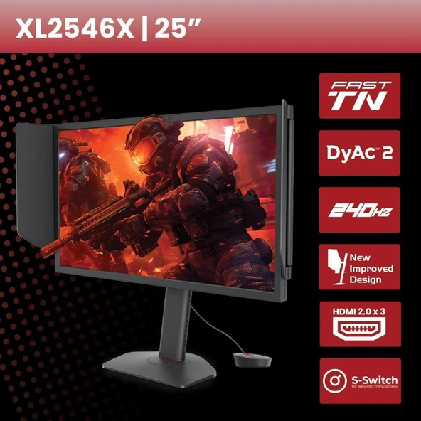BenQ Zowie XL2546X 24.5" 0.5 ms Full HD Pivot 240 Hz Oyuncu Monitörü Outlet - 4