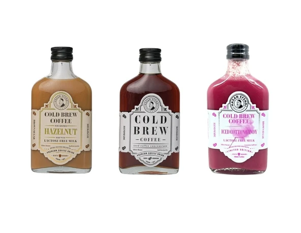 Hasan Efendi Soğuk Kahve Cold Brew - 3'ü 1 Arada Tadım Seti - Hazelnut (Fındıklı)/Sade/Pamuk Şeker Aromalı - 2